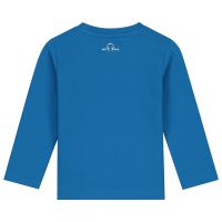 Kobalt blauw t-shirt met lange mouwen.