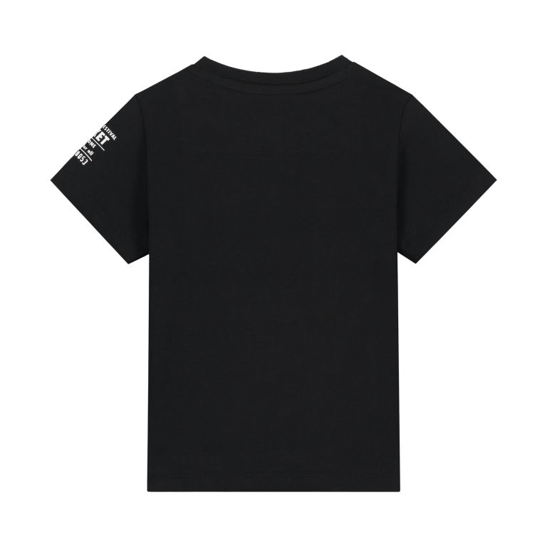 Zwart t-shirt met mint tekstprint. Heerlijk draagcomfort. 
