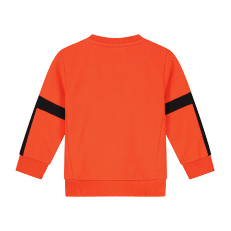 stoere donker oranje jongens sweater kinderkleding skurk