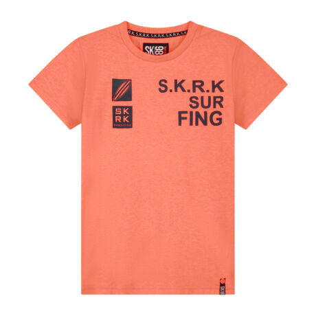 neon coral kleur t-shirt jongenskleding skurk