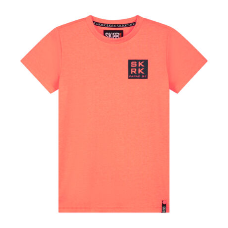 coral kleurig t-shirt van skurk jongenskleding merk