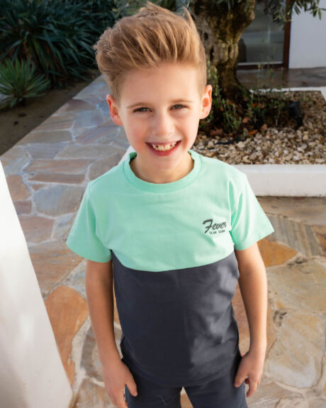 SKURK T-Shirt Thays Grijs/Mint - Afbeelding 3